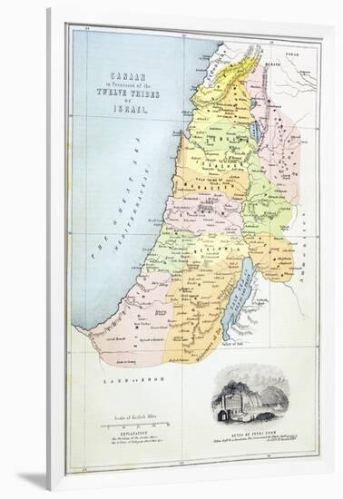 Canaan as it Was Divided Between the Twelve Tribes of Israel-null-Framed Giclee Print