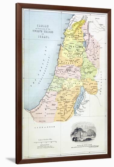 Canaan as it Was Divided Between the Twelve Tribes of Israel-null-Framed Giclee Print