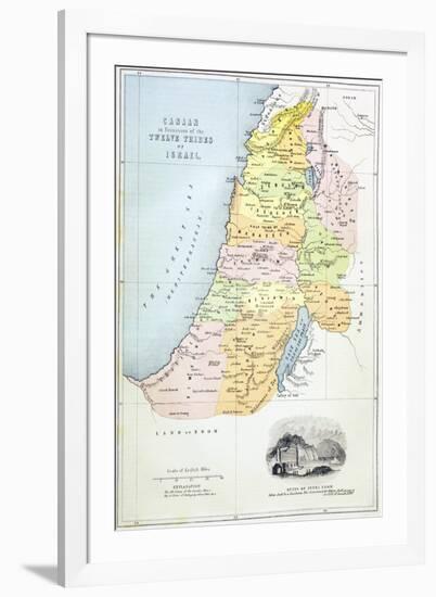 Canaan as it Was Divided Between the Twelve Tribes of Israel-null-Framed Giclee Print