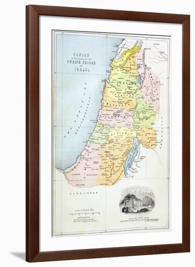 Canaan as it Was Divided Between the Twelve Tribes of Israel-null-Framed Giclee Print