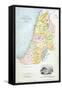 Canaan as it Was Divided Between the Twelve Tribes of Israel-null-Framed Stretched Canvas