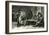 Canada 19th Century Woodcutters Lumberjackers Tree Fellers Having Diner-null-Framed Giclee Print