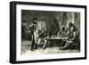 Canada 19th Century Woodcutters Lumberjackers Tree Fellers Having Diner-null-Framed Giclee Print