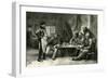 Canada 19th Century Woodcutters Lumberjackers Tree Fellers Having Diner-null-Framed Giclee Print