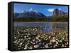 Canada, Alberta, Athabasca River and Canadian Rockies in Jasper NP-Mike Grandmaison-Framed Stretched Canvas