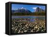 Canada, Alberta, Athabasca River and Canadian Rockies in Jasper NP-Mike Grandmaison-Framed Stretched Canvas