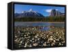 Canada, Alberta, Athabasca River and Canadian Rockies in Jasper NP-Mike Grandmaison-Framed Stretched Canvas