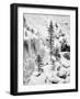 Canada, Alberta, Banff National Park. Frozen cascades in Johnston Canyon-Ann Collins-Framed Photographic Print