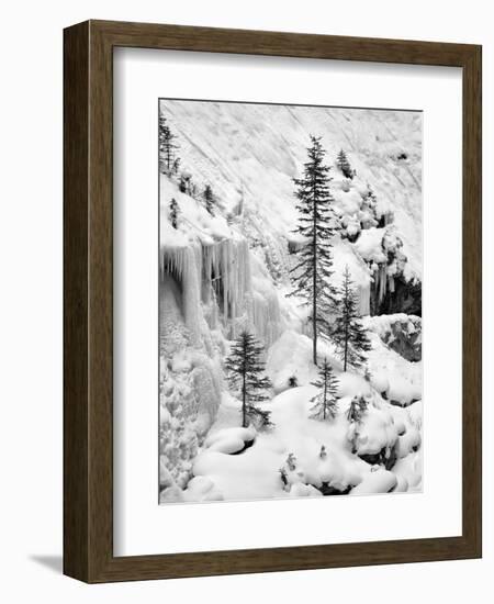 Canada, Alberta, Banff National Park. Frozen cascades in Johnston Canyon-Ann Collins-Framed Photographic Print