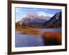 Canada, Alberta, Banff National Park, Marsh Grass in Vermilion Lakes and Mount Rundle-John Barger-Framed Photographic Print