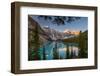 Canada, Alberta, Banff National Park, Moraine Lake at sunrise.-Yuri Choufour-Framed Photographic Print