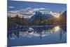 Canada, Alberta, Banff National Park. Mount Rundle and Vermillion Lakes at sunrise.-Jaynes Gallery-Mounted Photographic Print