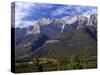 Canada, Alberta, Banff National Park, Mount Rundle Rises Above the Bow Valley-John Barger-Stretched Canvas