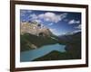 Canada, Alberta, Banff National Park, Mountains and Peyto Lake-Christopher Talbot Frank-Framed Photographic Print