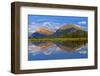 Canada, Alberta, Banff National Park. Mt. Rundle and Sulphur Mountain reflection in Vermillion Lake-Jaynes Gallery-Framed Photographic Print