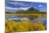 Canada, Alberta, Banff National Park. Mt. Rundle and Sulphur Mountain reflection in Vermillion Lake-Jaynes Gallery-Mounted Photographic Print