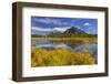 Canada, Alberta, Banff National Park. Mt. Rundle and Sulphur Mountain reflection in Vermillion Lake-Jaynes Gallery-Framed Photographic Print