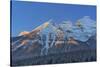Canada, Alberta, Banff National Park. Peaks of the Bow Range at sunrise.-Jaynes Gallery-Stretched Canvas