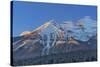 Canada, Alberta, Banff National Park. Peaks of the Bow Range at sunrise.-Jaynes Gallery-Stretched Canvas