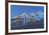 Canada, Alberta, Banff National Park. Peaks of the Bow Range at sunrise.-Jaynes Gallery-Framed Photographic Print