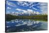 Canada, Alberta, Banff National Park. Rocky Mountains reflection in Herbert Lake.-Jaynes Gallery-Stretched Canvas