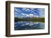 Canada, Alberta, Banff National Park. Rocky Mountains reflection in Herbert Lake.-Jaynes Gallery-Framed Photographic Print