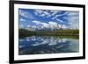 Canada, Alberta, Banff National Park. Rocky Mountains reflection in Herbert Lake.-Jaynes Gallery-Framed Photographic Print