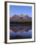 Canada, Alberta, Banff National Park, Sunrise Light on the Bow Range Reflects in Herbert Lake-John Barger-Framed Photographic Print