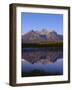 Canada, Alberta, Banff National Park, Sunrise Light on the Bow Range Reflects in Herbert Lake-John Barger-Framed Photographic Print