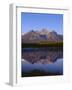 Canada, Alberta, Banff National Park, Sunrise Light on the Bow Range Reflects in Herbert Lake-John Barger-Framed Photographic Print