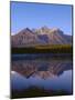 Canada, Alberta, Banff National Park, Sunrise Light on the Bow Range Reflects in Herbert Lake-John Barger-Mounted Photographic Print