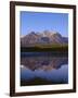 Canada, Alberta, Banff National Park, Sunrise Light on the Bow Range Reflects in Herbert Lake-John Barger-Framed Photographic Print