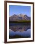 Canada, Alberta, Banff National Park, Sunrise Light on the Bow Range Reflects in Herbert Lake-John Barger-Framed Photographic Print