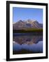 Canada, Alberta, Banff National Park, Sunrise Light on the Bow Range Reflects in Herbert Lake-John Barger-Framed Photographic Print