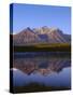 Canada, Alberta, Banff National Park, Sunrise Light on the Bow Range Reflects in Herbert Lake-John Barger-Stretched Canvas