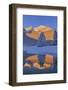 Canada, Alberta, Banff National Park. Sunrise reflection of mountains on Lake Louise.-Jaynes Gallery-Framed Photographic Print