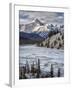 Canada, Alberta, Banff National Park. Survey Peak and North Saskatchewan River-Ann Collins-Framed Photographic Print