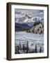 Canada, Alberta, Banff National Park. Survey Peak and North Saskatchewan River-Ann Collins-Framed Photographic Print