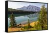 Canada, Alberta, Banff National Park, Two Jack Lake and Mount Rundle-Jamie & Judy Wild-Framed Stretched Canvas