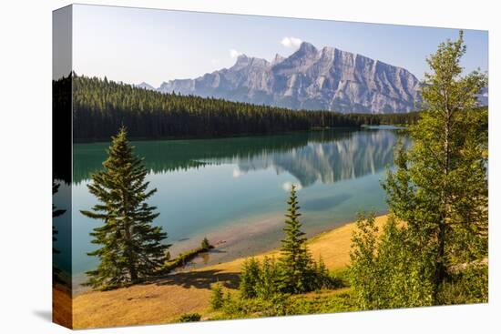 Canada, Alberta, Banff National Park, Two Jack Lake and Mount Rundle-Jamie & Judy Wild-Stretched Canvas