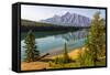 Canada, Alberta, Banff National Park, Two Jack Lake and Mount Rundle-Jamie & Judy Wild-Framed Stretched Canvas