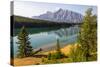 Canada, Alberta, Banff National Park, Two Jack Lake and Mount Rundle-Jamie & Judy Wild-Stretched Canvas