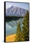 Canada, Alberta, Banff National Park, Two Jack Lake and Mount Rundle-Jamie & Judy Wild-Framed Stretched Canvas