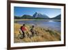 Canada, Alberta, Banff National Park, Vermilion Lake, Tourists with Bikes-null-Framed Giclee Print