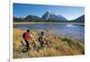 Canada, Alberta, Banff National Park, Vermilion Lake, Tourists with Bikes-null-Framed Giclee Print