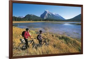 Canada, Alberta, Banff National Park, Vermilion Lake, Tourists with Bikes-null-Framed Giclee Print