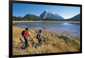 Canada, Alberta, Banff National Park, Vermilion Lake, Tourists with Bikes-null-Framed Giclee Print