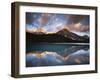 Canada, Alberta, Banff NP, Mt Chephren Reflects in a Lake at Sunrise-Christopher Talbot Frank-Framed Photographic Print