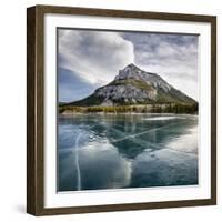 Canada, Alberta, Bow Valley Provincial Park. Frozen Barrier Lake and Mount Baldy-Ann Collins-Framed Photographic Print