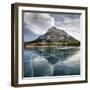 Canada, Alberta, Bow Valley Provincial Park. Frozen Barrier Lake and Mount Baldy-Ann Collins-Framed Photographic Print